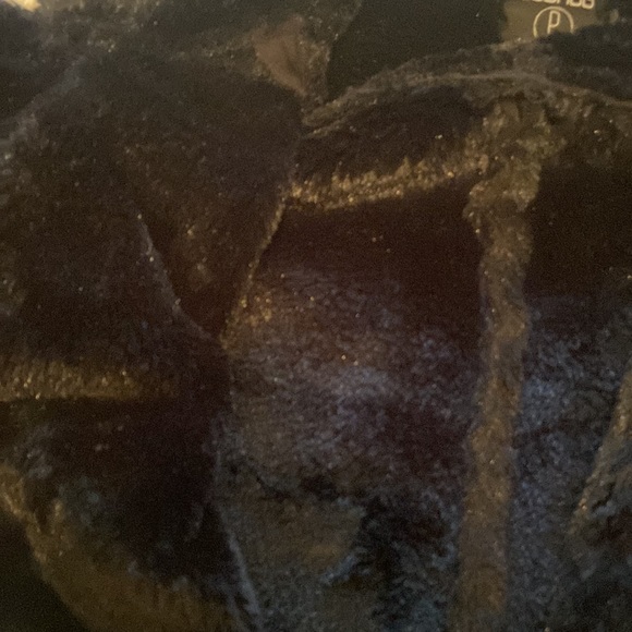 Boohoo black faux suede biker jacket size US 1 petite - Picture 6 of 8